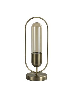 43cm Table Lamp 7W LED Antique Brass/Amber